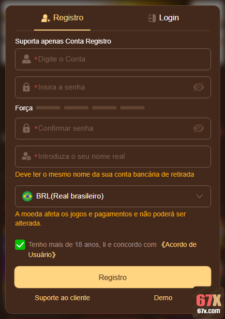 67x.com Benefícios de Ter uma Conta na 67x.com